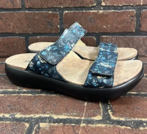 Alegria Bryce Passionate Floral Leather Adjustable Slide Sandals Size 9.5 EUR 40 - Bild 1 von 10