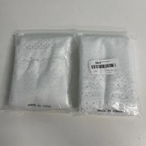 ZHH Lace Cafe Curtains 21x66" White NEW Polyester Rod Pckt Sunflower 2-PACK READ - Picture 1 of 12