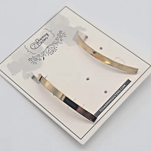 7 bezaubernde Schwestern "Fesselnde" minimalistische Gold geschwungene Stab Ohrhänger - Bild 1 von 7