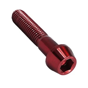 Titan M8x40 Schraube DIN912 konisch rot Innensechskant Ti bike Tuning  - Afbeelding 1 van 1