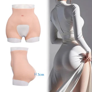 Silicone Panty Plump Hip Shaping Underwear Open Crotch Pant Shapewear Cosplay - Picture 1 of 12