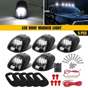 5X Smoked White LED Roof Top Cab Running Marker Light For Silverado 1500 2500 M7 - Picture 1 of 12