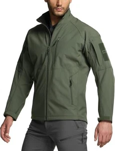 CQR Men's Fleece Lined Tactical Softshell Jackets, Lightweight Water Resistant H - Picture 1 of 33