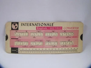 Vintage Metric Converter Ruler English Metric Converter 1970 - Bild 1 von 11
