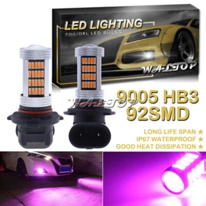 2 92SMD 9145 9005 Pink Purple LED Fog Light Bulb for Ford F-150 15-19 High Power - Picture 1 of 11