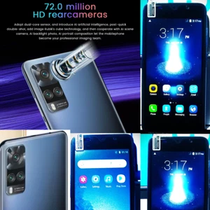1 Android Smart Y53S Phone 4G 5G 16GB Ram Unlocked 1000GBStorage Blue Offer Me - Picture 1 of 4
