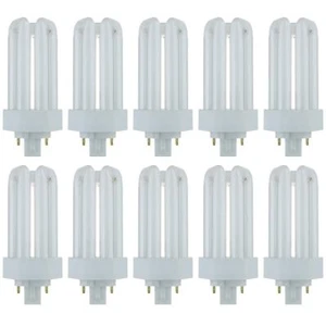 10 Pack Sunlite 18 Watt PLT 4-Pin Triple Tube, GX24Q-2 Base, Cool White - Picture 1 of 2