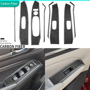 8Pcs Real Carbon Fiber Window Lift Switch Cover For Nissan Altima Teana 2019-25 - Picture 1 of 21