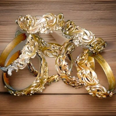 8 Sublime French Antique Gilded Bronze/ Brass  Curtain Rings - Image 1 of 4