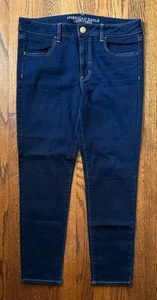AE American Eagle Dark Rinse Jegging Jeans Stretch 12 Short 32x26 - Picture 1 of 5