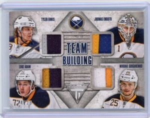 2013-14 Titanium Team Building Quad Jerseys Prime Enroth/Ennis/Adam + /25*S6381 - Picture 1 of 1