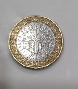 LIBERTÉ ÉGALITÉ FRATERNITÉ  JIMENEZ R F 1999, France 1 EURO  COIN - Picture 1 of 2