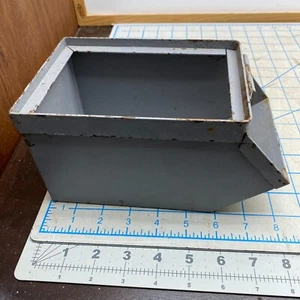 Vintage Industrial Grey Stackable Metal Storage Bin - Picture 1 of 12