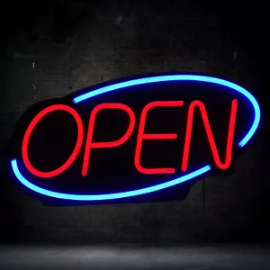 LED Open Sign Bright Neon Light Large for Restaurant Bar Pub Shop Store Business - Picture 1 of 12