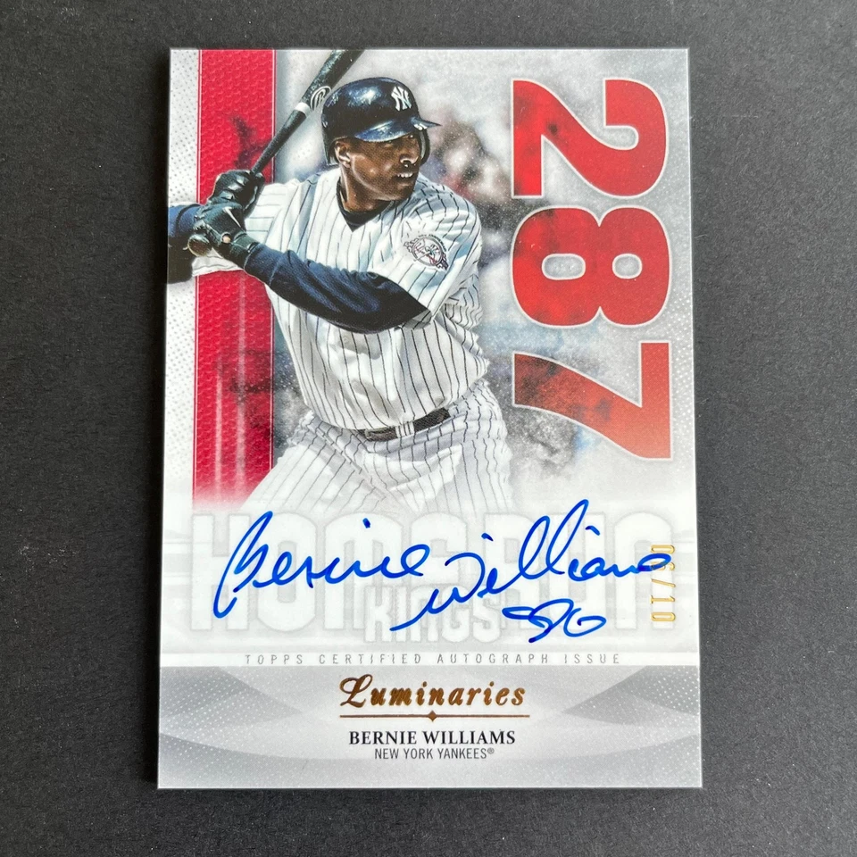 2019 Topps Luminaries Home Run Kings Autograph Red Bernie Williams /10 Yankees - Image 1 of 2