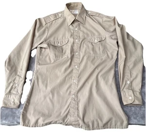 Vintage Capri California Button Up Shirt David Langman Men’s Medium Epaulette - Imagen 1 de 9