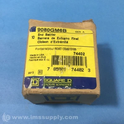 Barrera de extremo de bloque de terminales Square D 9080GM6B 0593 Foto 1 de 4