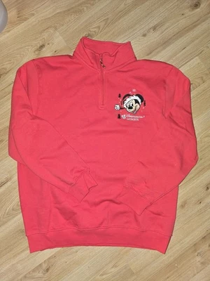 2025 DVC Disney Vacation Club Navidad Sudadera (XL) Rojo Santa Mickey 1/4 Cremallera Foto 1 de 4