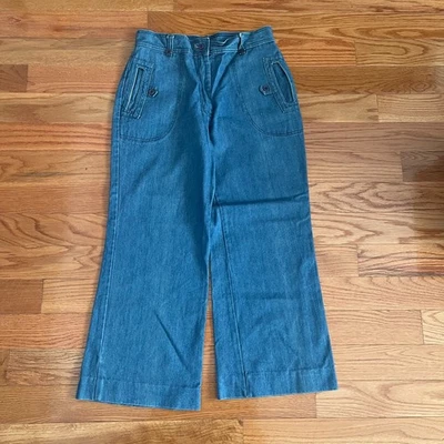 Vintage Alexander’s Cropped Wide Leg Jeans Womens 18 Blue High Rise Denim Casual - Image 1 of 4