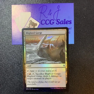 MTG - Foil - Blighted Gorge - Battle for Zendikar - Near Mint - Image 1 of 2