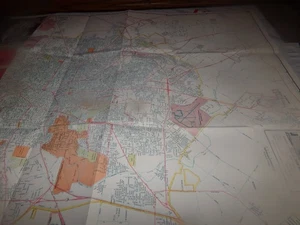 Vintage San Antonio Texas Map Alamo Lackland Air Force Base Business City 1965 - Picture 1 of 9