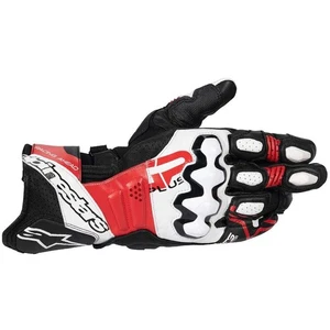 Guanti Moto Alpinestars In Pelle GP Plus R V3 - Nero/Bianco/Rosso brillante 3550 - Picture 1 of 3