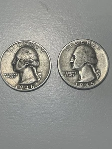 1945 And 1946 Both With D-Denver Mint Mark On Obverse Side - Picture 1 of 9