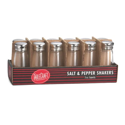TableCraft C132-12 vidro 3 oz. Shaker de sal/pimenta - dúzia - Imagem 1 de 2