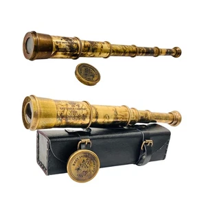 Raro telescopio in ottone Spyglass - Compagnia delle Indie Orientali 1818 Tracker Vintage Pirata... - Foto 1 di 6