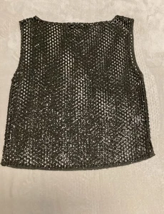 Top AllSaints Calytrix Sparkle en verde oliva - Imagen 1 de 8