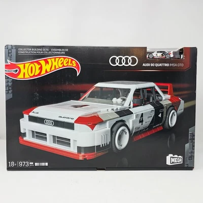 NUEVO MEGA Hot Wheels Audi 90 Quattro IMSA GTO Kit de Juguete de Construcción 973 piezas Sellado Foto 1 de 4