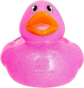 6” The Dreidel Company Giant Glitter Rubber Duck Toy with Sound Duckies for Kids - Picture 1 of 8