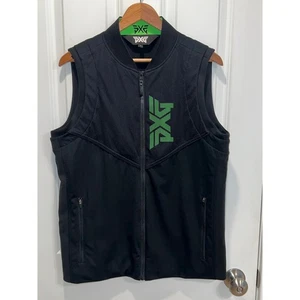 PXG Golf Vest Mens Small Black Sleeveless Full Zip Golfing Sporty Pockets - Picture 1 of 7