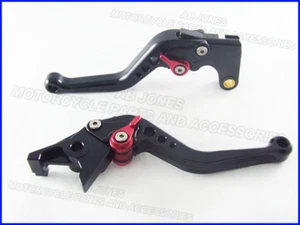 Triumph SPEED FOUR (2003-2004), CNC levers short black/red adjusters, F14/T955 - Picture 1 of 1
