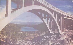 Postal de Bridge at Donner Lake California CA pm 1958 - Imagen 1 de 2