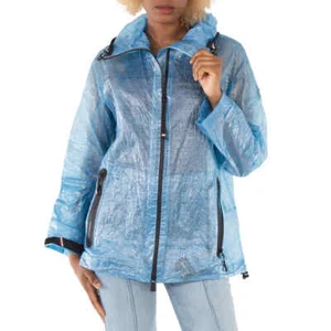 Moncler Ladies Day-namic Landry Crinkled Jacket - Bright Blue - Picture 1 of 6