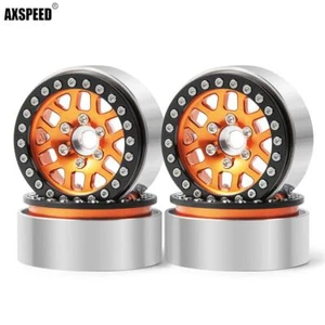 4pcs Aluminum 1.9" Beadlock Wheels Rims Set for 1/10 RC SCX10 TRX-4 D90 Crawler - Picture 1 of 12
