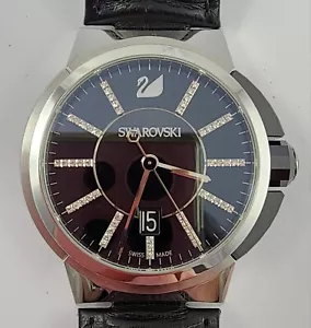 SWAROVSKI PIAZZA GRANDE 42MM STAINLESS STEEL QUARTZ DRESS WATCH - Picture 1 of 16