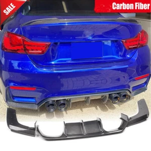 For 2015~2021 BMW F80 M3 F82 F83 M4 Rear Bumper Diffuser Lip Carbon Fiber Style - Picture 1 of 11