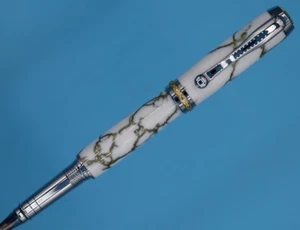 Bolígrafo Tritón Dos Tonos Cromo y Actualización Oro Tru-Stone Blanco/Dorado Matriz - Imagen 1 de 9