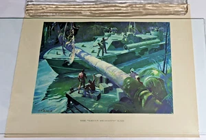 PÓSTER ORIGINAL PROPAGANDA SEGUNDA GUERRA MUNDIAL COMPAÑÍA BARCO ELÉCTRICO 18 5/8” X 24” 1944 - Imagen 1 de 10