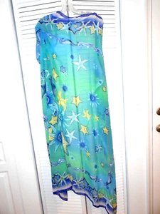 ESCADA--VINTAGE CREPE SILK LARGE SCARF--50" X 50" - Picture 1 of 1