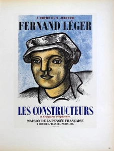 Fernand Leger Lithograph Les Constructeurs Mourlot First Edition 1959 - Imagen 1 de 1