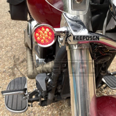 摩托车 LED 转向信号红色适用于川崎 Vulcan S 650 VN 900 750 1500 2000 — 第 1/4 张图片