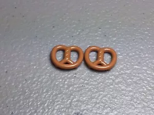 LEGO Minifig Pretzel carne scura media NUOVO CIBO MINIFIGURE AUTENTICA 10170 (x2) - Foto 1 di 5