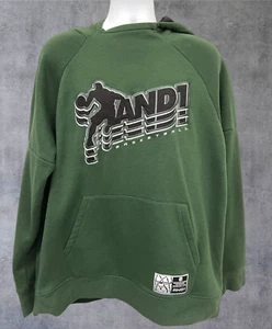 Vintage And1 Basketball Forest Green Y2K Hoodie Sweatshirt XL Extra Large - Picture 1 of 7