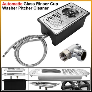 Automatic Glass Rinser Cup Washer Pitcher Cleaner, 3-way Tee Connector Adapter - Picture 1 of 24