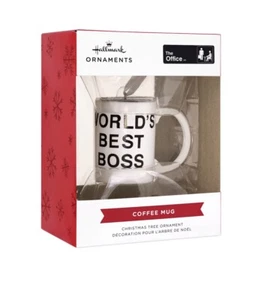 HALLMARK ORNAMENTI The Office World's Best Boss tazza caffè decorazione natalizia - Foto 1 di 6