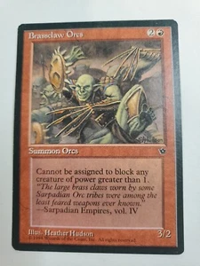 MTG Magic The Gathering Card Brassclaw Orcs Summon Orcs Red Fallen Empires 1994 - Picture 1 of 2
