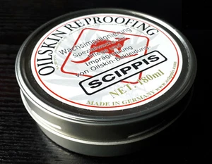 180ml WACHS Wax jacke oilskin IMPRÄGNIERUNG DOSE auch für engl. jacken - Picture 1 of 3